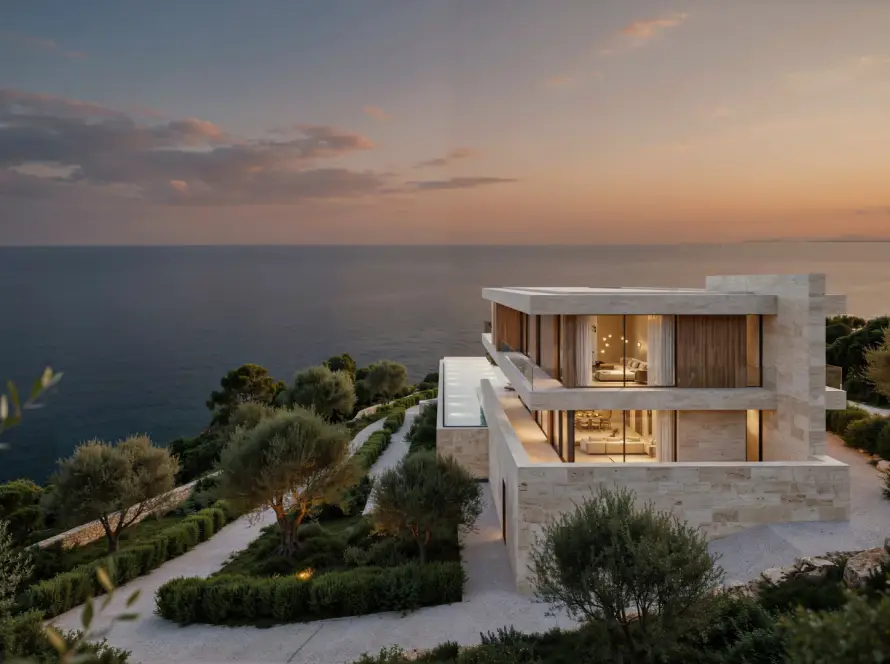 Deniz manzaralı modern lüks villa projesi — Vivo İnşaat Trabzon